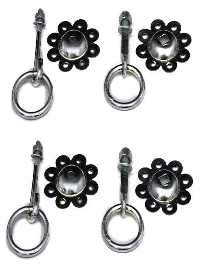 Marshland Metal Jhula Swing Bottom Kada Hooks Heavy Duty Hanging Accessories Swing Accessory Kada Pack of 4 - Image 1